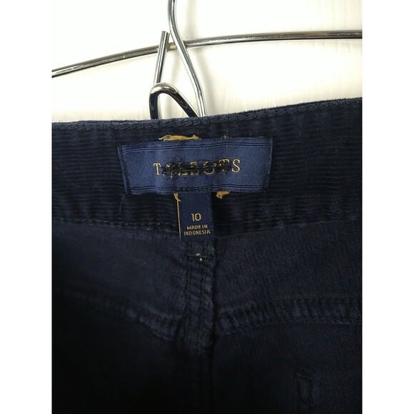 Talbots Corduroy Pants Womens Size 10 Straight Stretch Casual 5 Pocket Blue - Picture 7 of 10